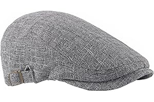 FBBULES Classico Berretto Piatto da Uomo da Strillone Berretti Newsboy Cappelli Traspirante Retro Coppola Uomo Estiva Basco Casuale Cappello da Guida con Fibbia Regolabile