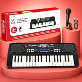 Lifelong Wireless Rechargeable Piano Keyboard for Kids with Mic, Single Speaker, 37 Keys Portable Keyboard Piano, Type C Char