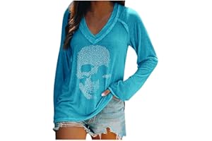 YPINGLONK Camisas De Mujer Tallas Grandes De Manga Larga con Cuello En V Camiseta Estampada En 3D Tops Blusa Suelta De Moda De OtoñO