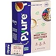 Pyure Organic Monk Fruit Sweetener Packets | Granulated White Sugar Substitute | Zero Carb, Zero Sugar, Zero Calorie | Plant-Based Monk Fruit Sweetener for Keto Friendly Food | 80 Count