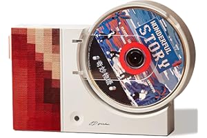 MIUAHE NEW/Mini Portable Retro CD Player, 4000mAh Bluetooth CD Player HiFi Sound Speaker Wall Mountable & Desktop CD Music Player with Remote Control Support USB/AUX 3.5mm for Home, Kids, Kpop, Gift