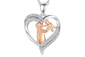 EUDORA Harmony Ball Collar para Madre Hija Plata de Ley 925, Colgante Amor de Madre de Corazón, Joyería de Mamá de Hija Hijo, Original Día de la Madre Regalo para Madre Hija Nueva Mama Abuela, 45CM