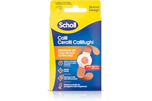 DR. SCHOLL'S Scholl Calli Cerotti Callifughi – Dischetti Medicati con Acido Salicilico 40% per Calli Piedi, Rimozione Duroni, Protezione Punti Dolenti, Idrorepellenti e Facili da Applicare, 4 Pezzi