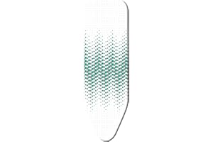 Minky Reflector Ironing Board Cover, Heat-Reflective Iron Board Cover, Large Ironing Board Covers 125 x 45 cm, Drawstring Minky Ironing Board Cover, Blue & White, Foam Padding, Made in the UK