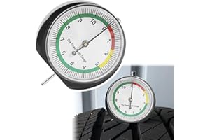 E-COWLBOY Reifenprofiltiefenmesser mit Zifferblatt 0–11 mm (0–0,43 Zoll) – Reifenprofilmesser Reifenreparaturwerkzeuge für Auto, Motorrad, Motorrad