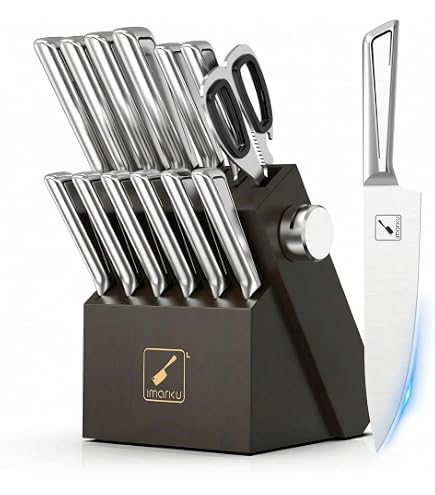 CS Kochsysteme 080242 SOEST Ceppo Coltelli Da Cucina In Legno Con 7 Pezzi - Coltelli In Acciaio Inox Forgiato - 2