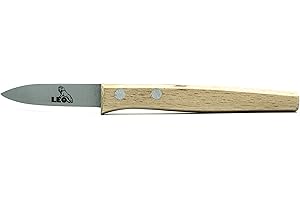 LEO's - Premium Buchbindermesser mit extra scharfer 6 cm Klinge und Holzgriff - Buchbinder Messer für präzise Papierarbeiten