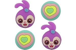 TCPENG® Thumb Grip Caps Compatible with Nintendo Switch/OLED/Switch Lite, Soft Silicone Joystick Grip Cute 3D Analog Stick Cover (StellaLou_Heart)