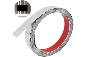6 m prydnadslist, självhäftande, rostfritt stål, 25 mm bred självhäftande lister, metalllist, silver dekorremsor, självhäftan