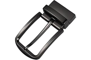 KSOIQPU Fibbia per cintura KSO nera opaca da 1 pezzo - Fibbia per cintura in metallo resistente con diametro interno di 35 mm per uomo e donna