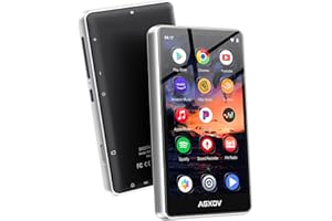 AGXOV 144GB MP3 Player with Bluetooth and WiFi,MP3 & MP4 Players with 4.02-inch Touchscreen and Speaker,Spotify Music Players with Pandora,Audible,Amazon Music,Spotify,Play Store,up to 1TB (sliver)