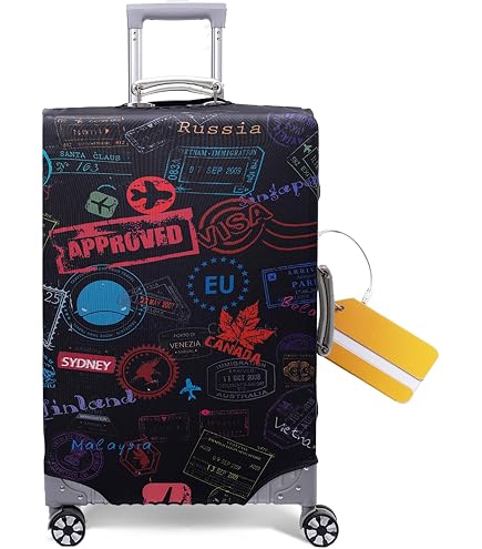Housse De Protection Valise Élastique Noire - Couvre Bagage Anti-Rayures Pour Valises 22-28 Pouces