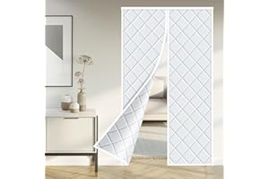 URBZUE Magnet Thermovorhang gegen Kälte und Hitze, 100 x 220 cm Wärmeschutzvorhang für Türen haustierfreundlich Türvorhang Isolier Schutz vor Privat Wasser Wind Schnee Lärm Dunst Isoliervorhang