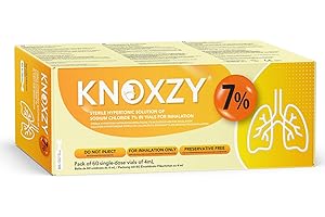 KNOXZY Sterile Hypertonic Saline Solution 7% - Vials for Inhalation - 60 x 4ml Single - Dose Vials