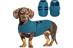 PUZAUKAL Adjustable Dog Fleece Jumper Vest, Warm Winter Dog Coat for Small, Medium & Large Dogs, Dachshund Chihuahua Yorkie Cozy Fleece Jackets(Peacock Blue S)