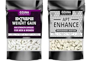 OZUNA NUTRITION Extreme Weight Gain Anabolic & Appetite Stimulant Bundle – Weight Gainer for Women & Men - Fast Mass Gainer Supplement & Muscle Growth Pills – Made in The UK