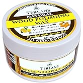 TERLANS Doğal Ahşap Koruyucu Parlatıcı Vaks 250 ml &Uuml;st&uuml;n Koruma + Mikrofiber Bez | Ahşap Mobilya Parlatıcı ve &Uuml;st&uuml;n Koruyucu 