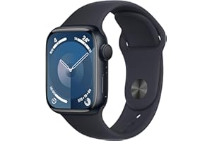 Apple Watch Series 9 GPS 41mm Smartwatch con cassa in alluminio color mezzanotte e Cinturino Sport mezzanotte - M/L. Fitness tracker, app Livelli O₂, display Retina always-on, resistente all’acqua