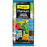 Flower - Premium Universal Substrate 5L | for Indoor Plants and Terrace | Rooting and Aerating with Coconut Fiber | Multicolo