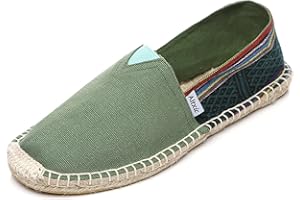 Altxic Herren Komfort Canvas Slip on auf Espadrilles Flache