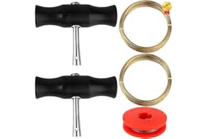 Yuehuabao Car Windshield Removal Tool, 3 Roll High-carbon Steel Window Glass Cutting Wire with 2 Pieces T-shaped Handle, Windscreen Removal Tool Kit for Car Window Disassembly