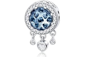 MUERDOU Birthstone Charm Fit for Pandora Charms Bracelets and Necklaces Birthday Gifts for Woman