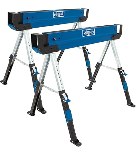ROUGHNECK® COLT 600E Sawhorse, Heavy Duty Steel Construction, Gewichtsontbloot Capaciteit 589kg met in hoogte verstelbare poten voor houtbewerking en constructie