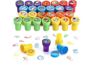Kesote Space Alien Rocket Stamps 26Pcs Assorted Stamps for Kids Self-Ink Stamps 26 Different Designs for Birthday Party Favor Teacher Rewards Gift Bag Fillers