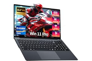 XRENBUW Portátil 15.6 Pulgadas, Ordenador Portatil Core I3-8100Y CPU, Win 11 PC Portátil 16GB RAM 512GB SSD, Laptop IPS FHD Pantalla, Ordenador P ortátil Type-C+TF Card Slot+USB3.0+Mini-HDMI+BT5+Webcam+WIFI5