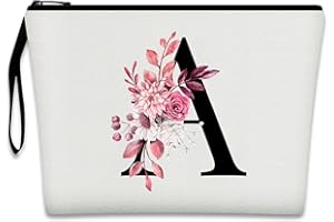 Bliceon A-Z Personalisierte Make-up-Tasche, Geburtstagsgeschenke für Frauen und Mutter, personalisierte Geschenke für Frauen, Geschenke für Freundinnen, Braut und Brautjungfern Kosmetiktasche - A