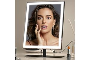 ANTENLICHT Specchio Trucco con Luci, Specchio LED con 3 Modalità Colore, Luce Dimmerabile, Hollywood Specchio per Trucco con Controllo Smart Touch, Regalo per Ragazze Adolescenti (‎Nero)