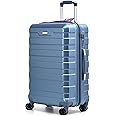 RMW Suitcase Large Medium Cabin Size | Hard Shell | Lightweight | 4 Dual Spinner Wheels | Trolley Luggage Suitcase | Hold Check in Luggage | TSA Combination Lock (Ice Blue, Cabin 20")