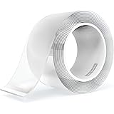 LLPT Double Sided Nano Tape 2 Inch x 33 Feet Strong Mounting Tape Heavy Duty Gel Tape Clear Traceless Washable Removable No R