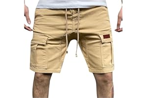 VOKKRV Pantalones Cortos Hombre Verano Moda Casual Trabajo Pantalones Corta Pants Deporte Jogging Pantalon Fitness Chandal Hombre Pantalones de Trekking Playa Deportes al Aire Libre
