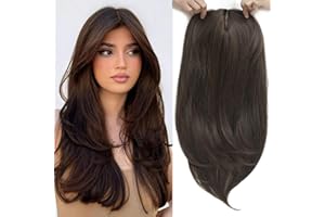 NEXYSHE Hair Toppers for Thinning Hair 18inch hair Pieces for Women 6.5X6.5 Inch Hairtopper Adding Extra hairVolume, Natural Straight Hairpiece Super Soft Feel Like Realhair