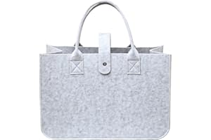 ZLKRHAK Henkeltaschen Tote Bag Filztasche Einkaufskorb Faltbar Tragetasche Groß Filztaschen Shopper Einkaufsbeutel Filztaschen Einkaufskorb Einkaufstasche