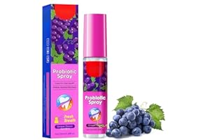 HOUSN Spray D'haleine Buccale,Spray Buccal Haleine Extra Fraîche,Fraîcheur Longue Durée,Fraîcheur Instantanée & Portable pour Soin Buccal Voyage et Quotidien-Raisin 20ml