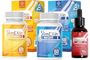 ENOLENIA SlimEXin® Power-Trio MORNING BURN + AKUT Bittertropfen+ NIGHT BURN EXTREM Stoffwechsel, schnell & endlich - mit hochwertigen natürlichen Inhaltsstoffen für Frauen + Männer