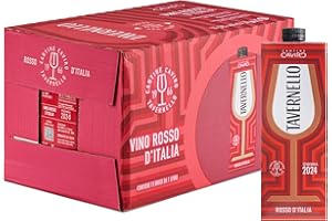 Tavernello Classico Vino Rosso d'Italia, Vino Equilibrato e Profumato, 11.5% Vol, Confezione con 15 Brik da 1L