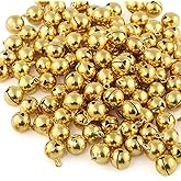 120Stk Mini Glöckchen Gold Kupfer Schellen Glocken für Basteln Schmuck Deko Weihnachten Geschenkverpackung – 12mm