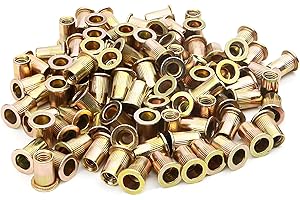 JXPXJMY Dadi per Rivetti Ciechi, Dadi per Rivetti in Acciaio al Carbonio e Acciaio Zincato Inserti Filettati per Legno Mobili Decorazioni (100, M3*9)