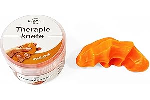 MYSKILLS4LIFE Plastilina terapéutica premium – naranja, suave, vegana, sin residuos, inodoro, 6 colores diferentes y grados de dureza, para más relajación, concentración y fuerza (1 unidad, naranja)