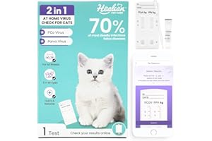 Healcan Cat Fast Detection Before Diarrhea Treatment Vet Visit, 2-in-1 at Home Cost-saving Test Kit for Cat Adoption,Boarding, Rescue,Rapid FCoV & FPV Pet Wellness Test for Kitties,1 Pack