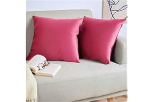 Blumtal Juego de 2 Fundas de Cojín de Terciopelo - Cojín Decorativo con Cremallera Oculta, Decoración para Hogar, Sofás, Camas, Rosa Fresa, 30 x 50 cm