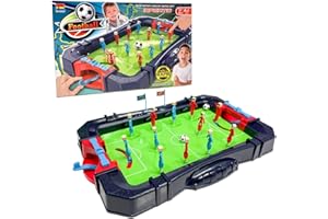 Kidoloop 37CM Table Top Football Game - Mini Table Soccer Game for Kids, Interactive Football Board Game Toy for Indoor Play, Fun Desktop Arcade Gift for Boys and Girls Aged 4+ Years
