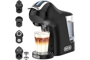 KOTLIE 19 Bar 5in1 Multicapsule Espresso Coffee Machine for Nespresso/Dolce Gusto/LAVAZZA A MODO MIO Capsule and Ground/ESE Coffee Pods EM-308A