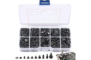 KUAOWT Vis pour Ordinateur, 420 Pièces Kit de Vis PC Portable avec Entretoises pour Réparation de Carte Mère, Ventilateur, PC Boîtier, SSD, CD-ROM, Disque Dur