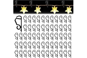 FILLTOWN 120 Weihnacht Licht Clips, Weihnachtslicht Clips Haken Halterung, Dachrinnenhaken für Lichterketten, Dachrinne Clip für Weihnachtsbeleuchtung, Weihnachtsdekoration Hängende Außenleuchten - Schwarz