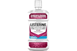 Listerine Advanced Defence Gum Treatment Mouthwash (500ml), Clinically Proven to Treat Gum Disease as in Little as Two Weeks, Repels Plaque Germs to Treat and Prevent Gingivitis from Recurring
