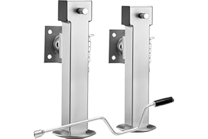 XPOtool Stützen Set für Kipper Hochlader Anhänger, 140 x 140 x 415 mm, Stützlast 1350 kg pro Stütze, Hub 240 mm, klappbare Stützfüße